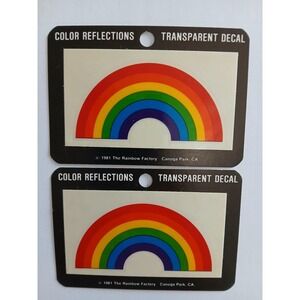 Two Vintage‎ Little Rainbow Decal From 1980's